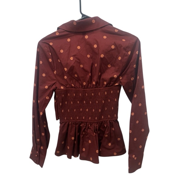 Hutch Polka Dot Peplum Blouse Size XS - Picture 3 of 6